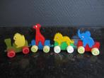 West Germany Rubberen treintjes met dieren gekleurd 2 stuks, Ophalen of Verzenden, Gebruikt