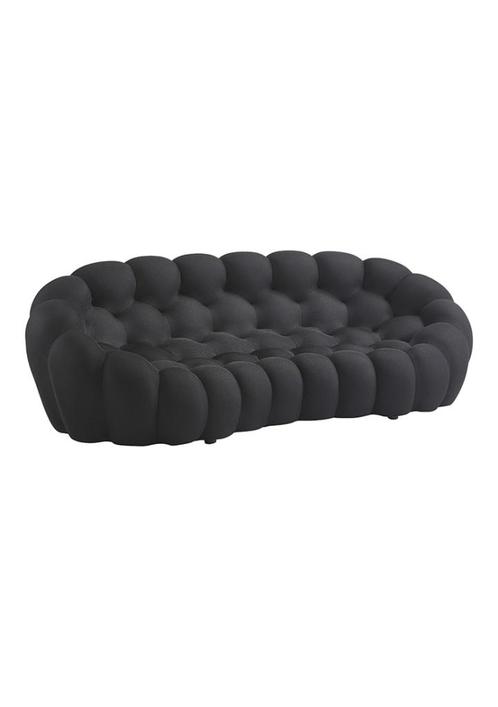 OHNO Furniture Victoria - Bubbel 3-Zits Bank - Zwart, Huis en Inrichting, Banken | Bankstellen, Nieuw, Rechte bank, Stof, Overige materialen