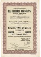 Deli Spoorweg Maatschappij - Amsterdam 1937 - Aandeel ƒ 1000, Verzenden, 1920 tot 1950, Aandeel
