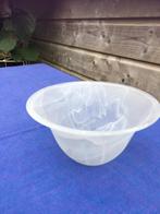 Glazen wit melk gewolkt lampenkapje, Wit, Rond, Ophalen of Verzenden, Zo goed als nieuw