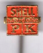 SHELL PK haardolie rood op koper speldje ( M_166 ), Verzamelen, Speldjes, Pins en Buttons, Verzenden, Nieuw, Transport, Speldje of Pin