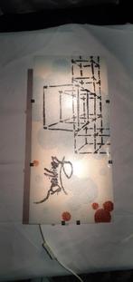 (3) vintage IKEA GYLLEN abstract Julia Treutiger 1990s, Huis en Inrichting, Lampen | Wandlampen, Ophalen, Zo goed als nieuw, Glas