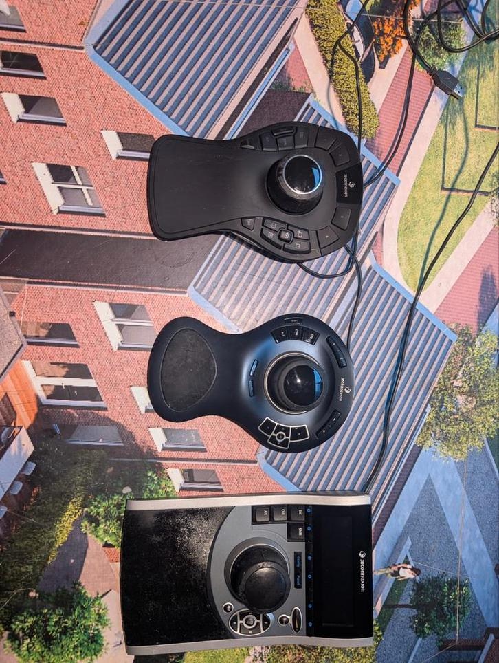 3x 3Dconnexion SpaceMouse - SpaceExplorer & SpacePilot, Computers en Software, Muizen, Gebruikt, Muis, Rechtshandig, Bedraad, Ergonomisch