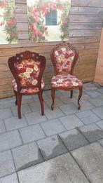 mahonie houten stoelen goblin bekleding, Antiek en Kunst, Ophalen