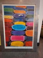 Kleurrijke Foto van Gekleurde Verfstoffen in Nepal, Ophalen of Verzenden, Zo goed als nieuw, Foto of Poster, 50 tot 75 cm