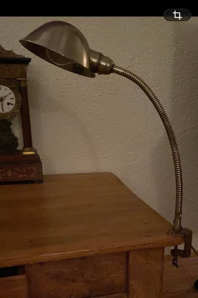 Te koop: mooie vintage werkbanklamp, Antiek en Kunst, Ophalen of Verzenden