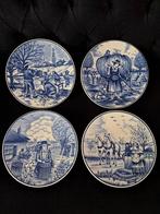 4 jaargetijden Royal Delfts Blauw Holland, Antiek en Kunst, Antiek | Wandborden en Tegels, Ophalen of Verzenden