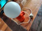 Oranje Globe Tafellamp, Gebruikt, Ophalen of Verzenden, Glas, Minder dan 50 cm