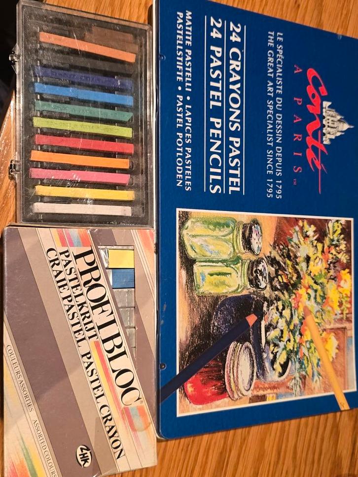 Pastel Krijt Set - Conté & Meer, Hobby en Vrije tijd, Schilderen, Gebruikt, Overige typen, Ophalen of Verzenden