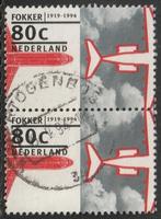 Nederland 1994 1606 Luchtvaart Fokker-paar Verticaal, Gest, Postzegels en Munten, Postzegels | Nederland, Ophalen of Verzenden