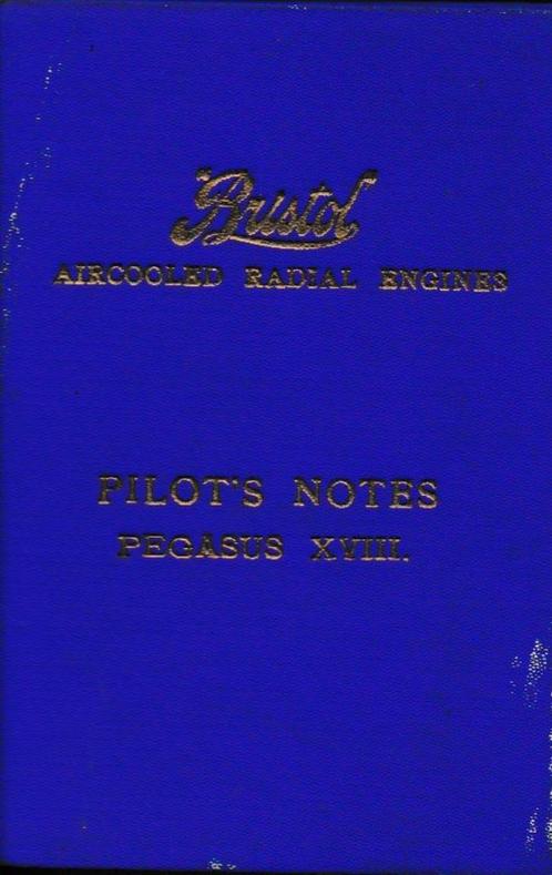 Pilot's Notes Pegasus XVIII, Boeken, Oorlog en Militair, Gelezen, Luchtmacht, Tweede Wereldoorlog, Ophalen of Verzenden