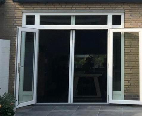 Unilux plisse hordeur, Doe-het-zelf en Verbouw, Deuren en Horren, Zo goed als nieuw, Hordeur, 215 cm of meer, 120 cm of meer, Kunststof