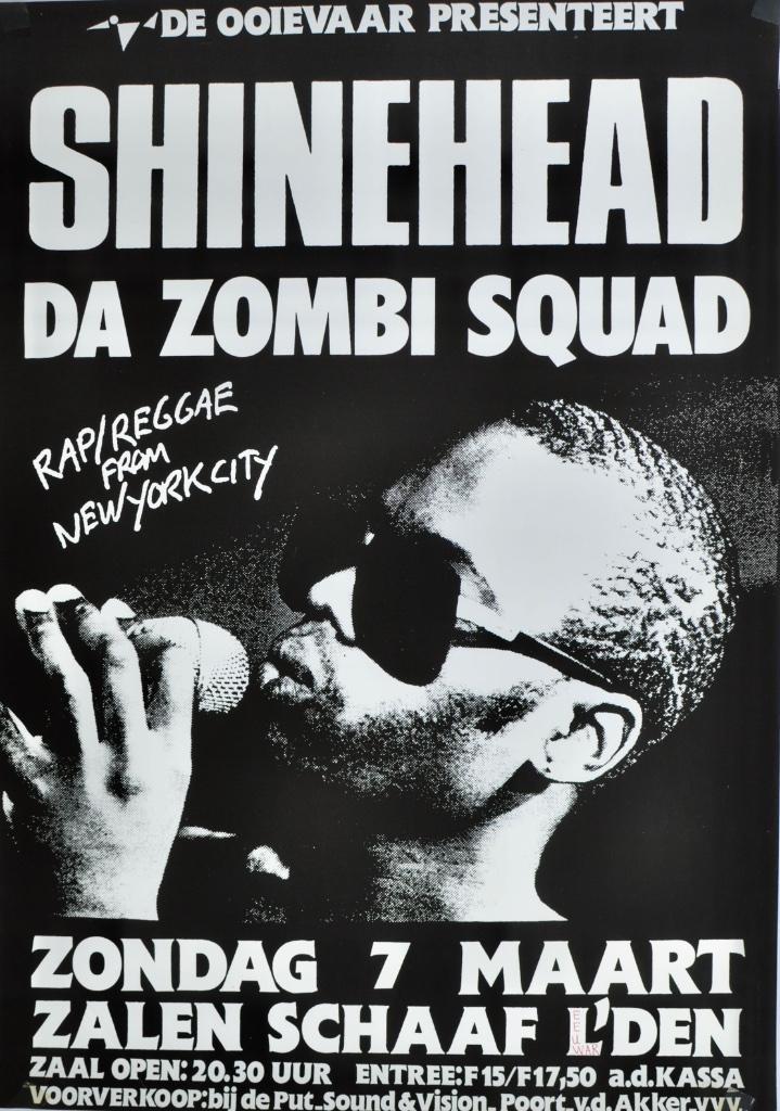 Concert poster 1993 Shinehead & Da Zombi Squad, Verzamelen, Muziek, Artiesten en Beroemdheden, Gebruikt, Poster, Artwork of Schilderij