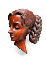 Achatit Handarbeit Mid Century Wanddecoratie art lady, Antiek en Kunst, Ophalen of Verzenden