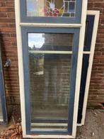 Houten kozijn met glas in lood, Ophalen, Gebruikt