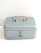 Stevig vintage geldkistje met 2 sleutels in pracht staat, Minder dan 50 cm, Gebruikt, Ophalen of Verzenden, Metaal