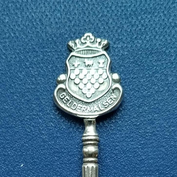 verzilverd lepeltje wapen Geldermalsen (P Paardenhoofd R), Antiek en Kunst, Antiek | Bestek, Ophalen of Verzenden