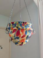 Vintage art deco hangende bloempot, Ophalen, Rond, Zo goed als nieuw, Minder dan 25 cm