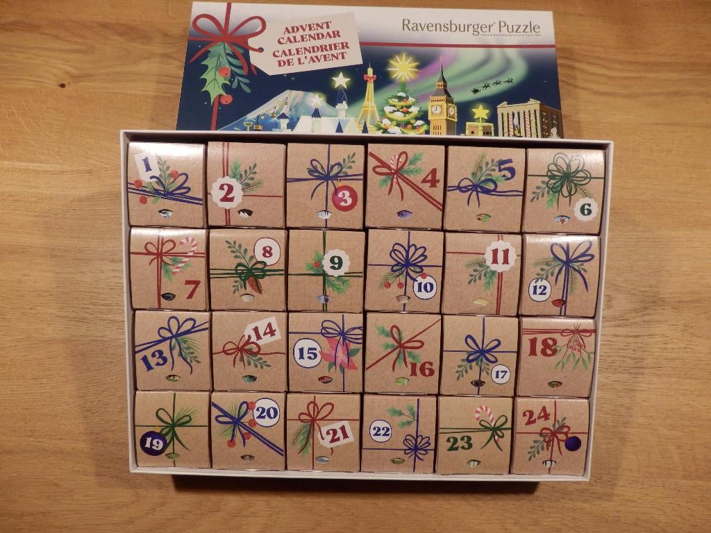 Legpuzzel - Adventskalender, Hobby en Vrije tijd, Ophalen of Verzenden, 500 t/m 1500 stukjes, Zo goed als nieuw, Legpuzzel