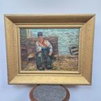 Rustende visser E. Schmidt (ingelijst), Antiek en Kunst, Ophalen of Verzenden