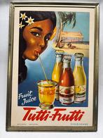 Reclamebord tutti frutti, Verzamelen, Merken en Reclamevoorwerpen, Ophalen of Verzenden, Zo goed als nieuw, Reclamebord