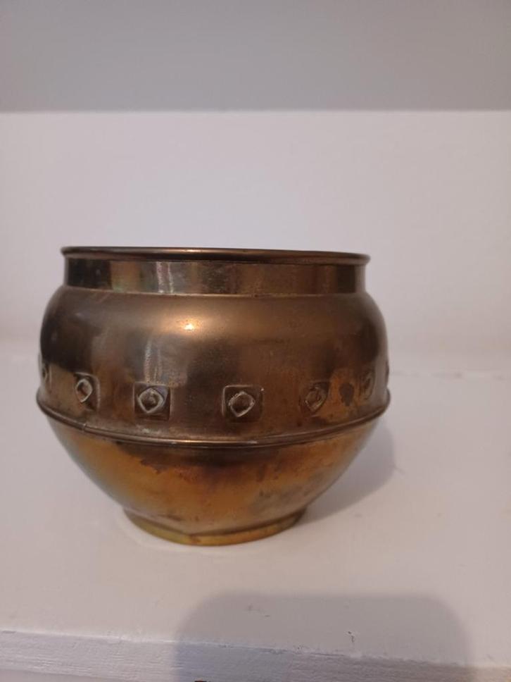 Antieke Koperen Bloempot C.Kurz& Co Tiel, Antiek en Kunst, Antiek | Koper en Brons, Ophalen of Verzenden