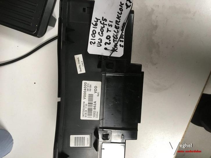 Vw Golf 5 2.0 TSI '05 km Tellerklok, Auto-onderdelen, Dashboard en Schakelaars, Gebruikt, Ophalen of Verzenden