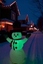 Happy Snowman (beide armen omhoog) met ledverlichting 150cm, Diversen, Kerst, Ophalen, Nieuw