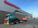 Volvo FM 500 8X2 OPRIJWAGEN/MACHINE TRANSPORTER + HIAB 322 E, Auto's, Vrachtwagens, Automaat, Euro 6, Bedrijf, Diesel