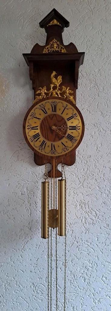 Mooie antieke wandklok met slinger, Antiek en Kunst, Antiek | Klokken, Ophalen