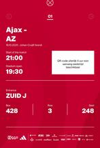 AJAX - AZ, Tickets en Kaartjes, Losse kaart, Eén persoon, Oktober