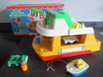 Fisher Price Vintage: Veer Pont - boot Ferry Boat - met doos, Met geluid, Gebruikt, Ophalen of Verzenden, Duw- of Trekspeelgoed