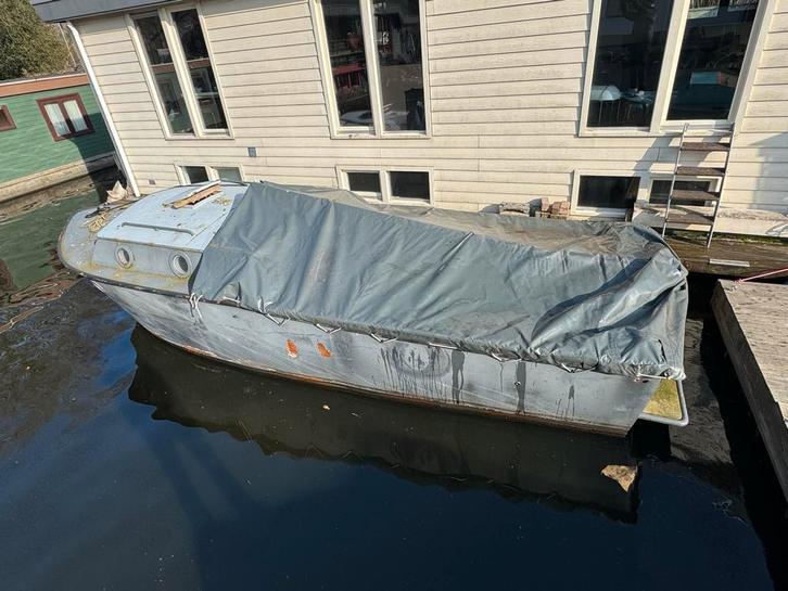 boot, sloep, opknapper, diy, Watersport en Boten, Motorboten en Motorjachten, Gebruikt, Staal, 6 tot 9 meter, Diesel, Binnenboordmotor