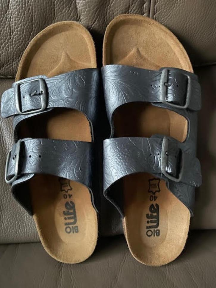 Slippers Biolife maat 40 (ZGAN), Kleding | Dames, Schoenen, Zo goed als nieuw, Slippers, Grijs, Ophalen of Verzenden