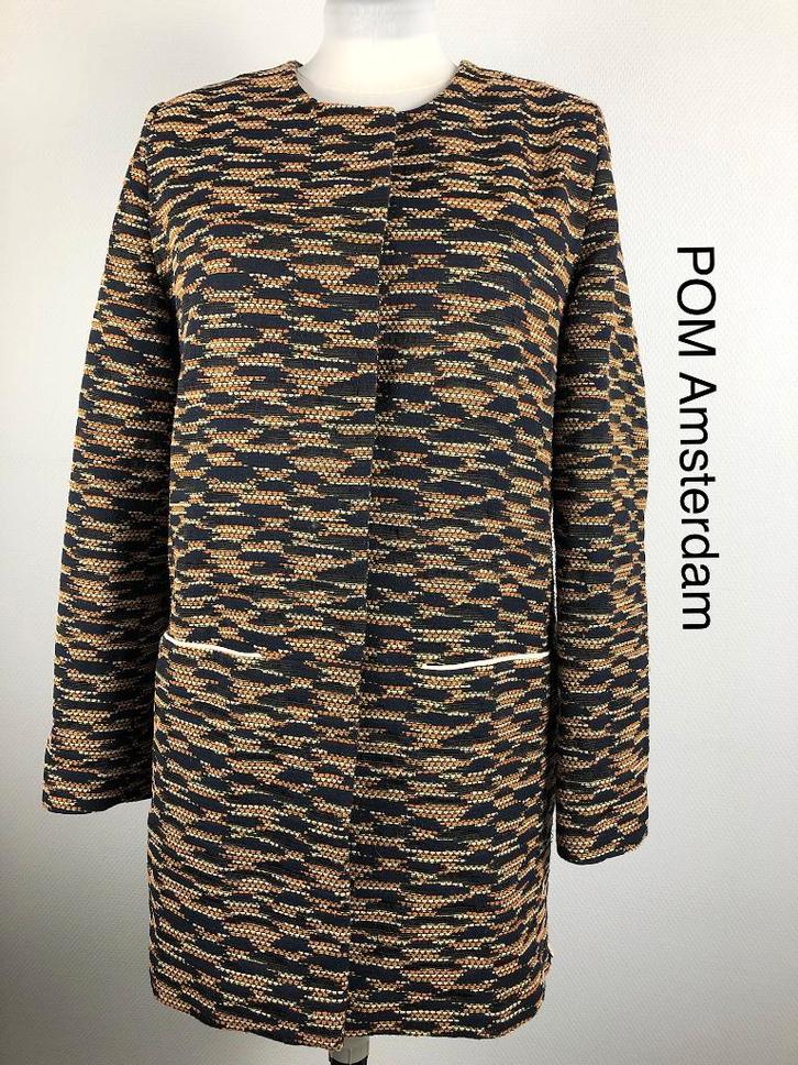 POM Amsterdam Blazer  (mt: 42) 5,2/7620, Kleding | Dames, Jasjes, Kostuums en Pakken, Zo goed als nieuw, Maat 42/44 (L), Blauw