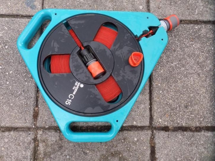 Gardena slanghaspel - Oprolbaar - 15 meter tuinslang, Tuin en Terras, Tuinslangen, Nieuw, Tuinslanghaspel, Ophalen