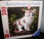 Ravensburger ''Nieuwschierig poesje '' 500 stukjes, Ophalen of Verzenden, 500 t/m 1500 stukjes, Legpuzzel, Zo goed als nieuw