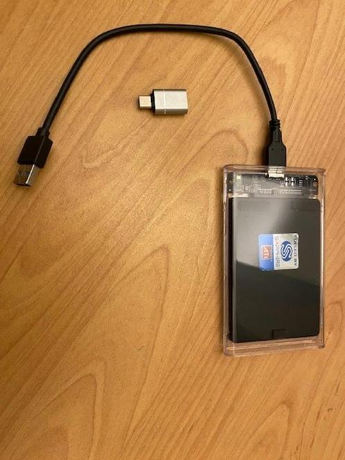 Externe Harde Schijf 128GB transparante behuizing 2.5" SSD, Computers en Software, Harde schijven, Nieuw, Laptop, Extern, SSD