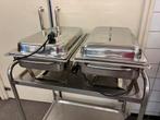 2 electrische chafing dishes warmhoudbakken horeca catering, Huis en Inrichting, Ophalen, Xx, Xx, Gebruikt