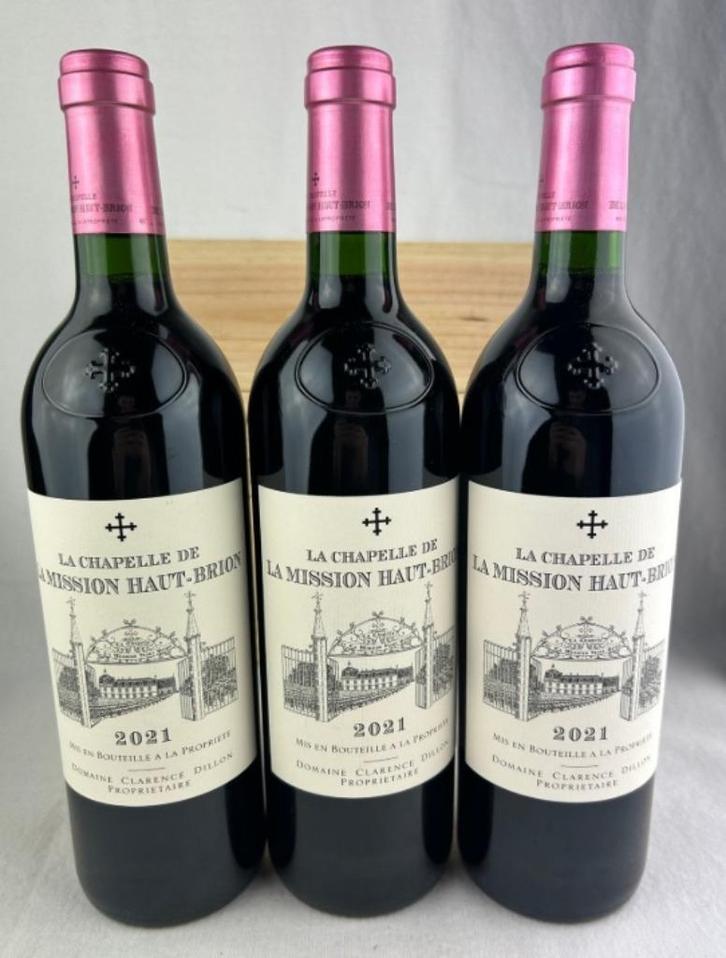 3x 2021 La Chapelle de la Mission Haut-Brion, Verzamelen, Wijnen, Nieuw, Rode wijn, Frankrijk, Vol, Ophalen of Verzenden