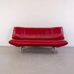 ACTIE!! 2x Leolux Tango 2-zits/192cm Bank Rood - Gepolijst, 150 tot 200 cm, Tweepersoons, 75 tot 100 cm, Ophalen of Verzenden