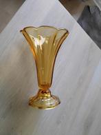 Glazen bloemvaas, Geel, Ophalen of Verzenden, Minder dan 50 cm, Glas