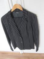 Travelstof zwart dubbele krijtstreep broekpak dames XL, Kleding | Dames, Kostuum of Pak, Zwart, Maat 46/48 (XL) of groter, Ophalen of Verzenden