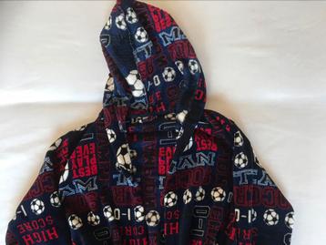 Badjas fleece, maat 170/176, voetbal beschikbaar voor biedingen