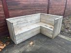 Leuk hoekbankje hout, Tuin en Terras, Ophalen, Gebruikt, Hout