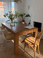 Houten Eettafel - Robuust & Stijlvol, Huis en Inrichting, Tafels | Eettafels, Gebruikt, 100 tot 150 cm, Eikenhout, Ophalen of Verzenden