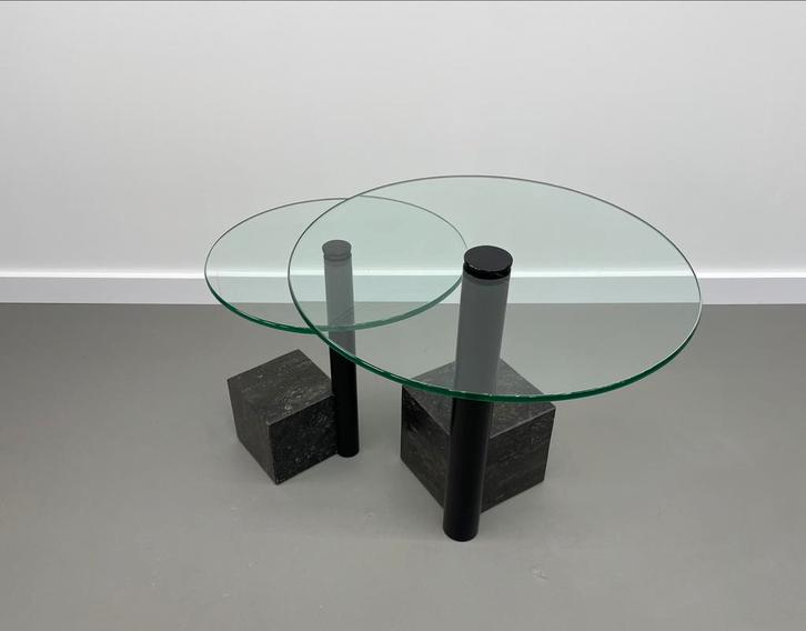 Metaform HK-2 bijzettafel 2 stuks, Huis en Inrichting, Tafels | Bijzettafels, Zo goed als nieuw, Rond, 45 tot 60 cm, Minder dan 55 cm