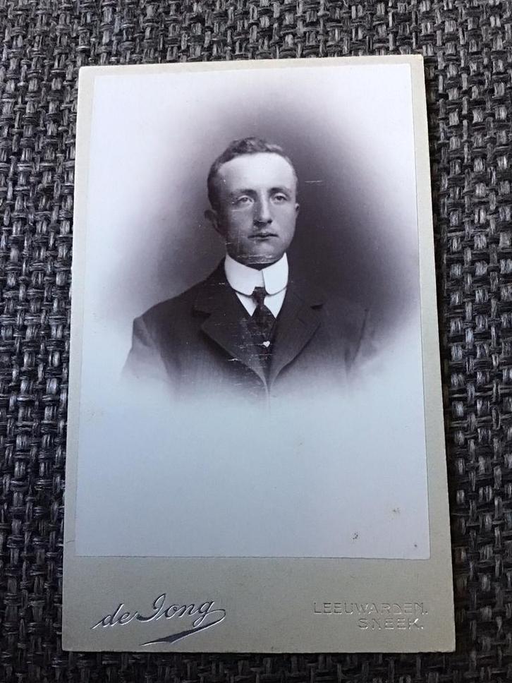 CDV, Jongeman, de Jong, Leeuwarden, Carte de Visite 5, Verzamelen, Foto's en Prenten, Gebruikt, Foto, Voor 1940, Ophalen of Verzenden