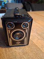 Antiek Agfa fototoestel met lederen tas, Audio, Tv en Foto, Fotocamera's Analoog, Ophalen of Verzenden