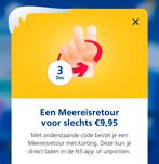Code voor meereisretour NS, Eén persoon, Trein